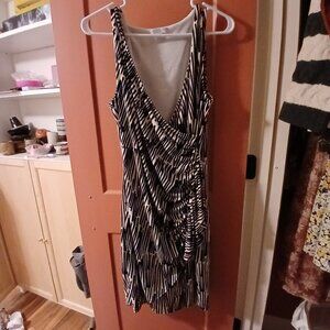 Black and White Wrap Dress